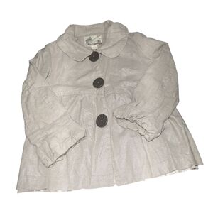 Kensie Metallic Peplum Coat Size 8